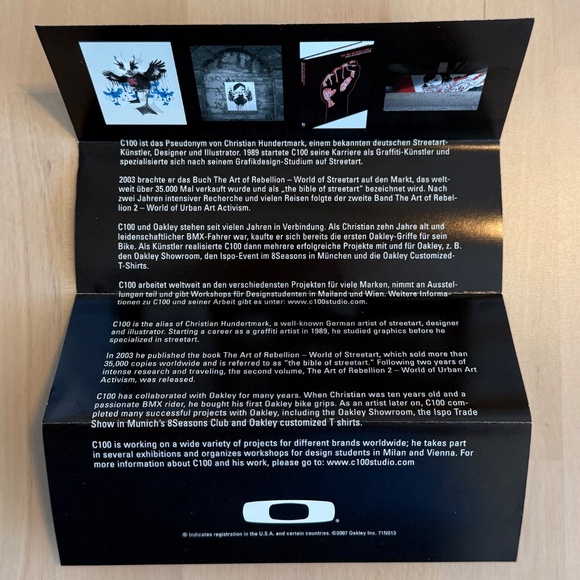 Ultra RARE - NIB - OAKLEY Gascan - C100 - Limited Artist Edition (only 500 made) - Picture 7 of 7